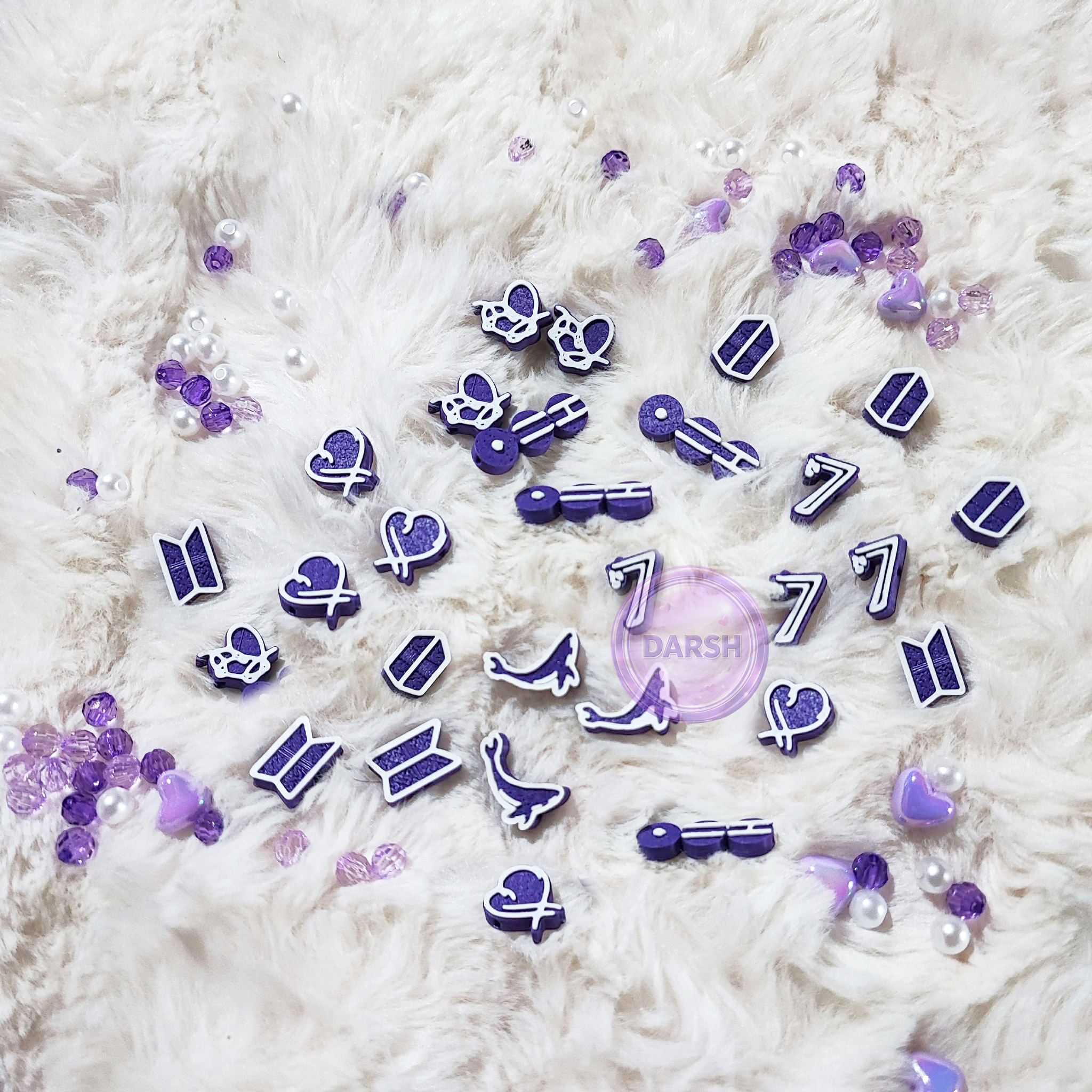 DIY BTS Beads 3D Printed for Bracelets