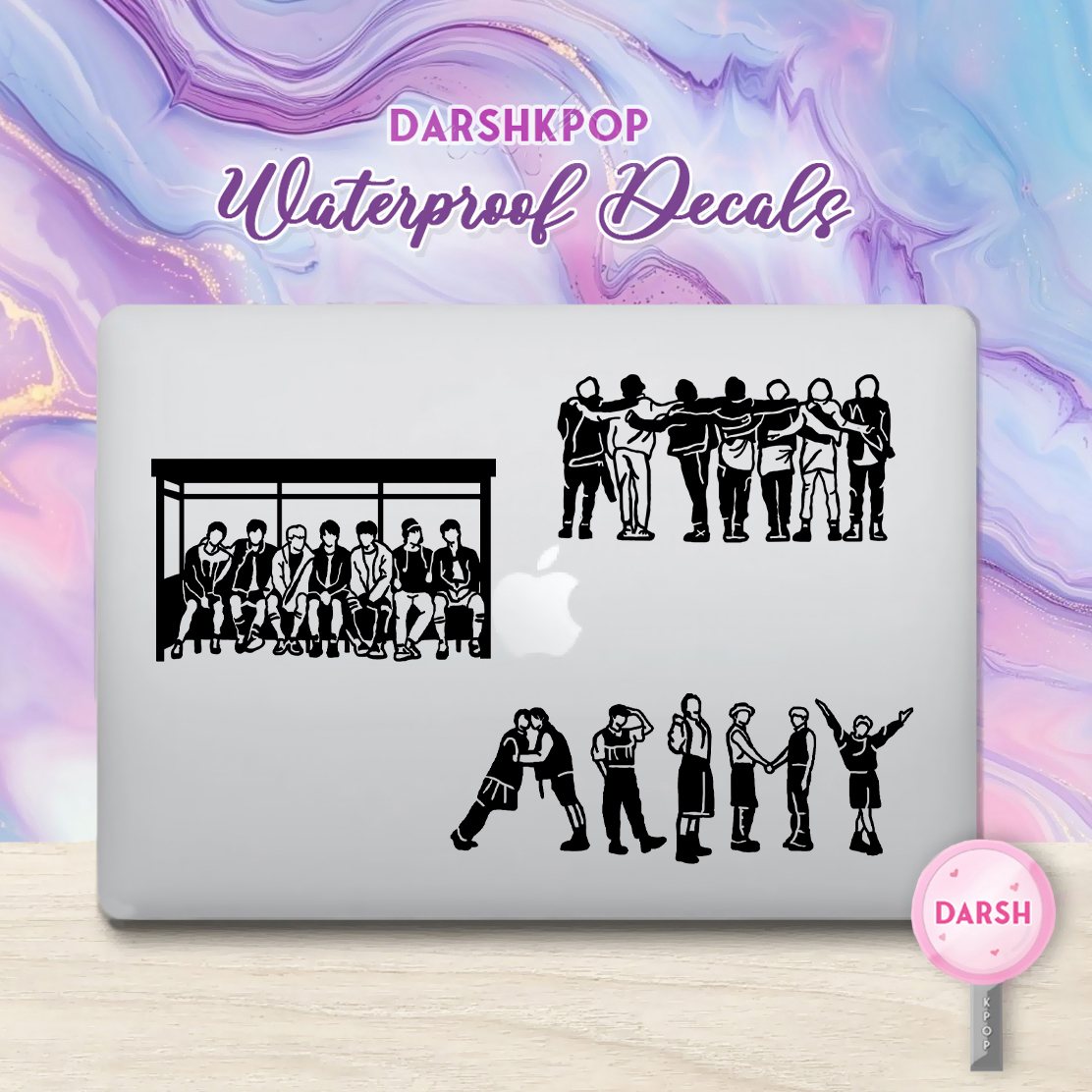 BTS OT7 Group Waterproof Decal Vinyl Stickers