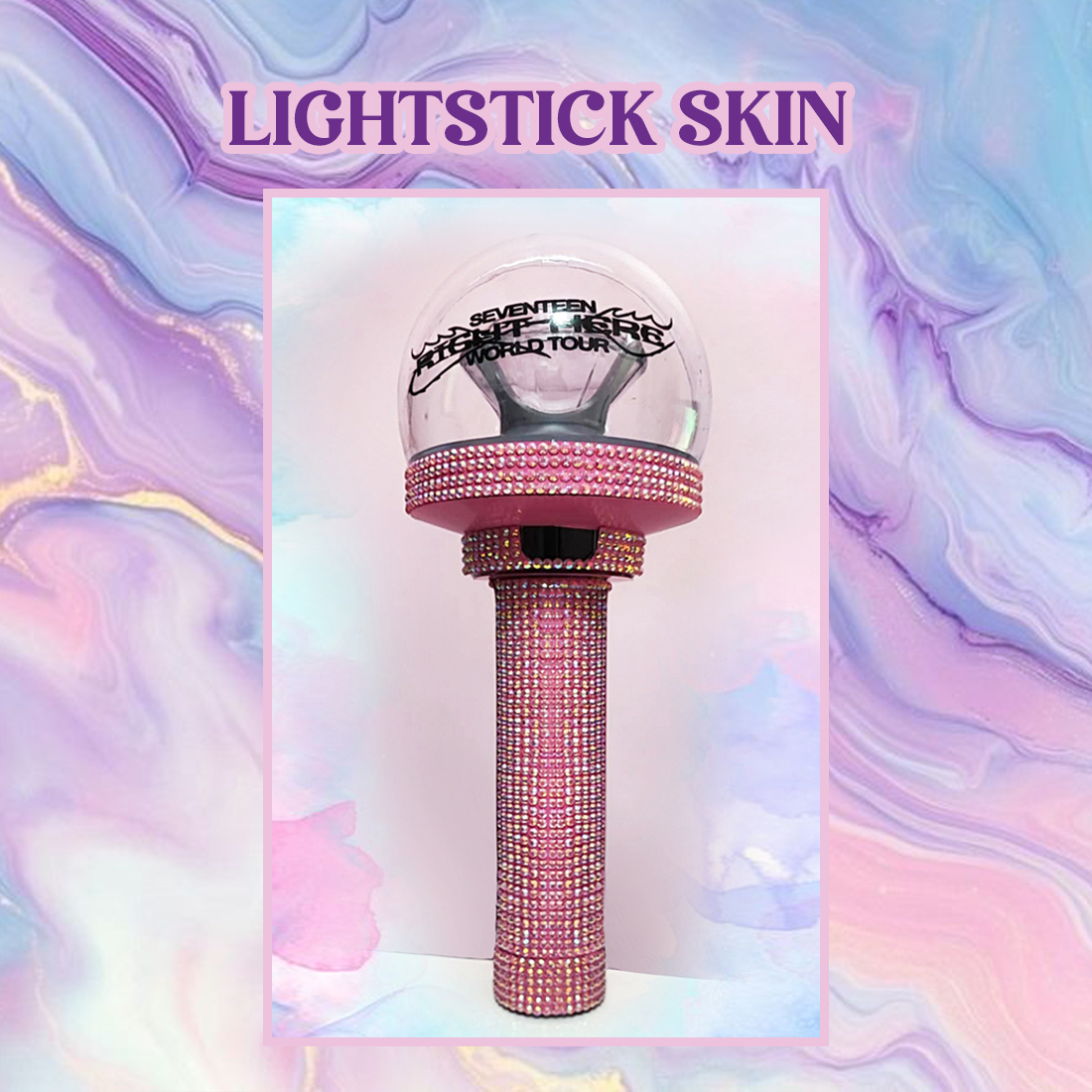 Rhinestone Skin for Seventeen Lightstick Sticker Only